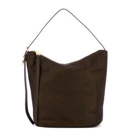 Borbonese Hobo Bag Prive Medium Cioccolato - 1