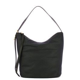 Borbonese Hobo Bag Prive Medium Dark Black - 1