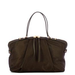 Borbonese Borsa a spalla Frame Medium Cioccolato - 1