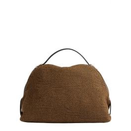 Borbonese Sexy Bag Medium camoscio OP Cumino Ebano - 1