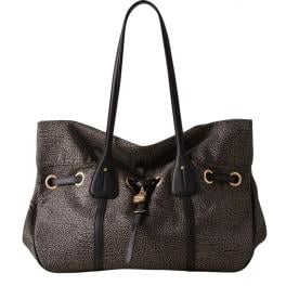Borbonese Prive shopping large Catrame - 91010230AH1M32 - 1