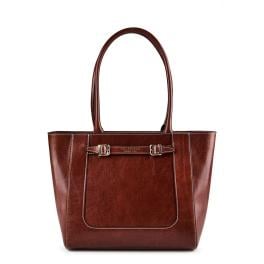 The Bridge Gaia shopping bag Marrone Oro - 44353501 14 - 1