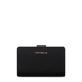 Coccinelle Portafoglio Medio Metallic Soft Noir - 1