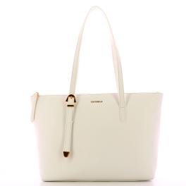 Coccinelle Shopping Bag Gleen Medium Brillant White - 1