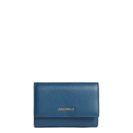 Coccinelle Portafoglio Medio Metallic Soft Deep Blue - 1