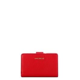 Coccinelle Portafoglio Medio Metallic Soft Scarlet - 1
