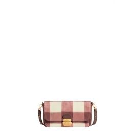 Coccinelle Mini bag C-Me Lock vichy suede Multi Winter Rose Berry - 1