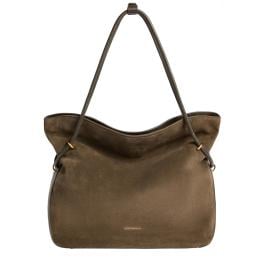 Coccinelle Borsa a spalla Lizzie suede Medium Fango - 1
