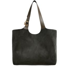 Coccinelle Borsa a spalla C-Easy corduroy Large Fango - 1