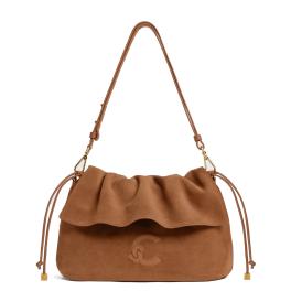 Coccinelle Borsa a spalla Lidia Suede Small Cognac - 1