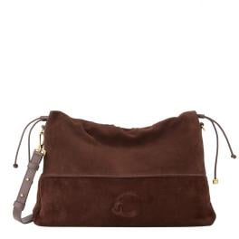Coccinelle Borsa a spalla Lidia Suede Medium Brunette - 1