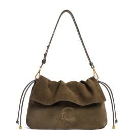 Coccinelle Borsa a spalla Lidia Suede Small Fango - 1