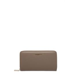 Coccinelle Portafoglio Metallic Soft Large Zip Around Warm Taupe - 1