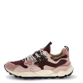 Flower Mountain Sneakers Donna Yamano 3 Suede/Woolen Knitting Purple Pink Brown - 1
