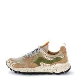 Flower Mountain Sneakers Donna Yamano 3 Cow Velour Beige Cognac Brown - 1