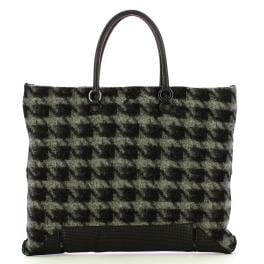 Gabs Borsa Aretha L Tessuto Nappa Nero Grigio - 1