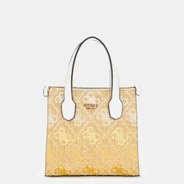 Guess Mini borsa a mano Silvana 4G Cornsilk Logo - 1