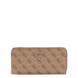 Guess Portafoglio Laurel II Large Zip Around Latte Logo - 1
