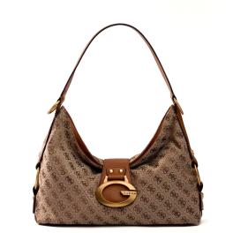 Guess Borsa a spalla Camden Latte Logo Cognac - 1