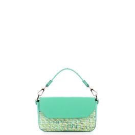 Iuntoo Mini Borsa a mano Essenziale Tweed Azzurro - 1