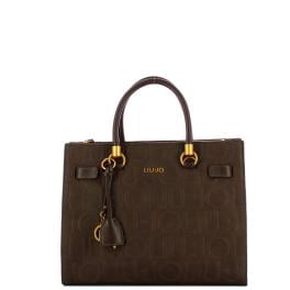 Liu Jo Borsa a mano Manhattan Embossed Media Deep Brown - 1