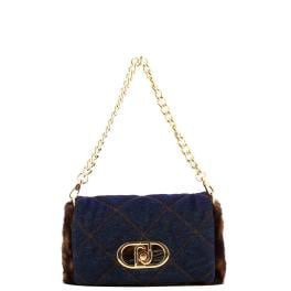 Liu Jo Sottospalla LaPuffy Medium in ecopelliccia Blu - 1
