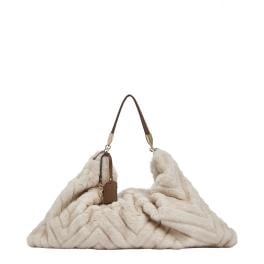 Liu Jo Foulard bag in pelliccia Cream - AF6194E1161 X0459 - 1