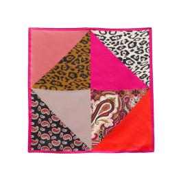 Nali Foulard in seta Paisley Macula Fucsia - 1