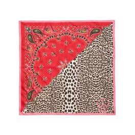 Nali Foulard in seta Macula Paisley Rosso - 1