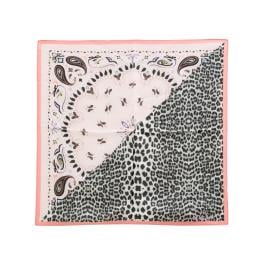 Nali Foulard in seta Macula Paisley Rosa - 1