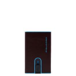 Piquadro Porta carte di credito con Sliding System con portamonete e banconote RFID Blue Square - 1