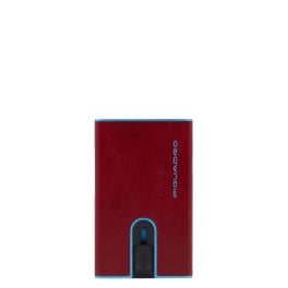 Piquadro Porta carte di credito con Sliding System con portamonete e banconote RFID Blue Square - 1