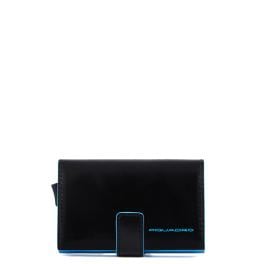 Piquadro Porta carte di credito con Sliding System RFID Blue Square - 1
