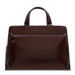 Piquadro Cartella Porta PC Blue Square 15.6" Mogano - 1