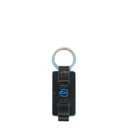 Piquadro Portachiavi Blue Square in pelle Nero - 1