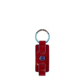 Piquadro Portachiavi Blue Square in pelle Rosso - 1
