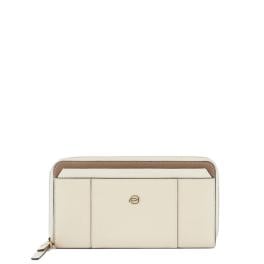 Piquadro Portafoglio Circle Zip Around Beige Cuoio - 1