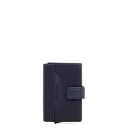 Piquadro Porta Carte Sliding System Lyss Blu - 1