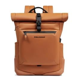Piquadro Zaino Corner Roll-Top Porta PC 15.6" Cuoio - 1