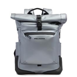 Piquadro Zaino Corner 2.0 Roll-Top Porta PC 15.6" Metallizzato Grigio - 1