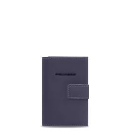 Piquadro Porta Carte Sliding System Corner 2.0 Blu - 1