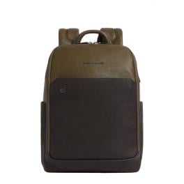 Piquadro Zaino Porta PC Black Square 15.6" Verde Testa di Moro - 1
