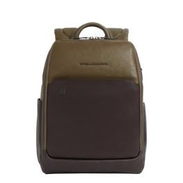Piquadro Zaino Porta PC 13" Black Square Verde Testa di Moro - 1
