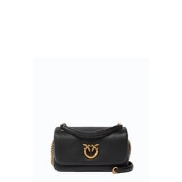 Pinko Tracolla mini Click Soft Horizontal Nero Antique Gold - 107038A3CX Z99Q - 1