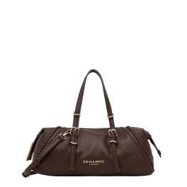 Ermanno Firenze Bianca bowling bag piccola Dark Brown - 12402232 2259 - 1