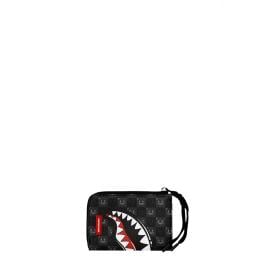 Sprayground Portafoglio Shark In Paris WTF Bubble Black Check Limited Edition - 1