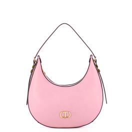 Twin Set Hobo Bag con Oval T Prism Pink - 1