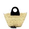 Straw basket handbag Ariel - BLACK