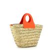 Straw basket handbag Ariel - ORANGE