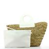 Straw basket handbag Ariel - WHITE